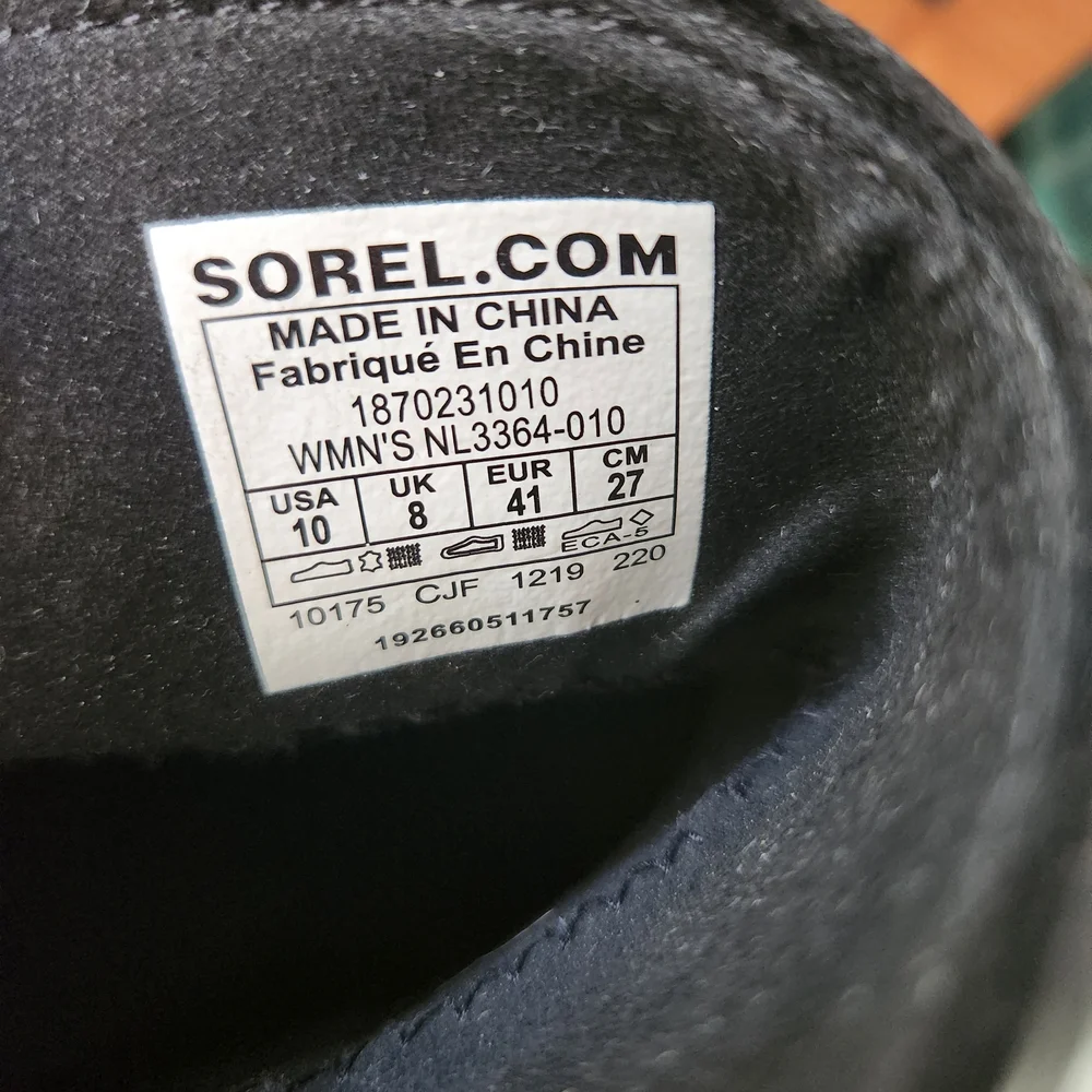 Sorel Black Artic Wedge Ankle‎ Boots